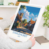 Staplehurst Travel Poster, Travel Print of Staplehurst, Kent Countryside Art Gift, England, Staplehurst Art Lovers Gift, Wall Art Print NQ Media Designs