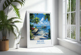 Belize Travel Print, Travel Poster of Belize, Central America Poster, Belize Wall Art Lovers Gift NQ Media Designs