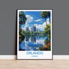 Orlando Travel Print, Travel Poster of Orlando, Orlando Art lovers Gift,Florida Art Gift,USA Wall Art Print NQ Media Designs