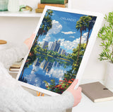 Orlando Travel Poster, Travel Print of Orlando, Orlando Art lovers Gift,Florida Art Gift,USA Wall Art Print NQ Media Designs