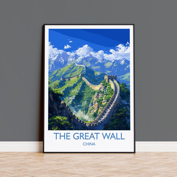Great Wall of China Travel Print, Travel Poster of Great Wall of China, The Great Wall Art lovers Gift, China Wall Art Gift