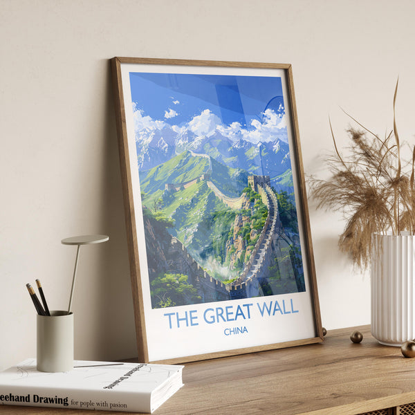 Great Wall of China Travel Print, Travel Poster of Great Wall of China, The Great Wall Art lovers Gift, China Wall Art Gift
