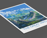 Great Wall of China Travel Print, Travel Poster of Great Wall of China, The Great Wall Art lovers Gift, China Wall Art Gift NQ Media Designs