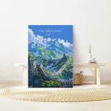 Great Wall of China Travel Poster, Travel Print of Great Wall of China, The Great Wall Art lovers Gift, China Wall Art Gift NQ Media Designs