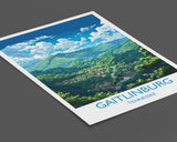 Gaitlinburg Travel Print Wall Art, Travel Poster of Gaitlinburg, Gaitlinburg Art Lovers Gift, Tennessee, USA Art Gift NQ Media Designs