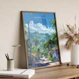 Honduras Travel Poster, Travel Print of Honduras, Central America Poster, Honduras Wall Art Lovers Gift NQ Media Designs