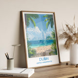 Dubai Travel Print, Travel Poster of Dubai, Dubai Art lovers Gift, UAE Wall Art Gift NQ Media Designs