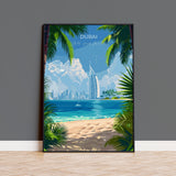 Dubai Travel Poster, Travel Print of Dubai, Dubai Art lovers Gift, UAE Wall Art Gift NQ Media Designs