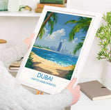 Dubai Travel Print, Travel Poster of Dubai, Dubai Art lovers Gift, UAE Wall Art Gift NQ Media Designs