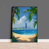 Dubai Travel Poster, Travel Print of Dubai, Dubai Art lovers Gift, UAE Wall Art Gift NQ Media Designs
