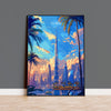Dubai Travel Poster, Travel Print of Dubai, Dubai Art lovers Gift, UAE Wall Art Gift