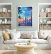 Dubai Travel Poster, Travel Print of Dubai, Dubai Art lovers Gift, UAE Wall Art Gift