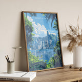 Hong Kong Travel Poster, Travel Print of Hong Kong, Hong Kong Art lovers Gift, China Wall Art Gift NQ Media Designs