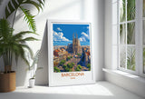 Barcelona Travel Print, Travel Poster of Barcelona, Spain Poster, Barcelona Wall Art Lovers Gift, Spain Art NQ Media Designs