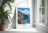 Crete Travel Print, Travel Poster of Crete, Greece Gift, Greek Islands Art Lovers Gift, Crete Gift Art, Wall Art Print NQ Media Designs