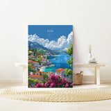 Evia Travel Poster, Travel Print of Evia, Greece Gift, Greek Islands Art Lovers Gift, Evia Gift Art, Wall Art Print NQ Media Designs