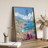 Evia Travel Poster, Travel Print of Evia, Greece Gift, Greek Islands Art Lovers Gift, Evia Gift Art, Wall Art Print NQ Media Designs