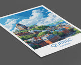 Quebec Travel Print, Travel Poster of Quebec , Canada Quebec City Gift, Quebec Art Lovers Gift, Canada Gift Art, Wall Art Print NQ Media Designs