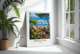 Barcelona Travel Print, Travel Poster of Barcelona, Spain Poster, Barcelona Wall Art Lovers Gift, Spain Art NQ Media Designs