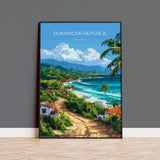 Dominican Republic Travel Poster, Travel Print of Dominican Republic, Dominican Republic Art Lovers Gift, Caribbean Gift, Wall Art Print NQ Media Designs