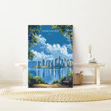 Vancouver Travel Poster, Travel Print of Vancouver, Canada British Columbia Gift, Vancouver Art Lovers Gift, Canada Gift Art, Wall Art Print NQ Media Designs