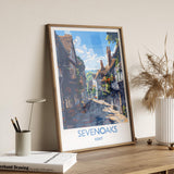 Sevenoaks Travel Poster, Travel Print of Sevenoaks, Kent Countryside Art Gift, England, Sevenoaks Art Lovers Gift, Wall Art Print NQ Media Designs