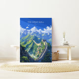 Great Wall of China Travel Poster, Travel Print of Great Wall of China, The Great Wall Art lovers Gift, China Wall Art Gift NQ Media Designs