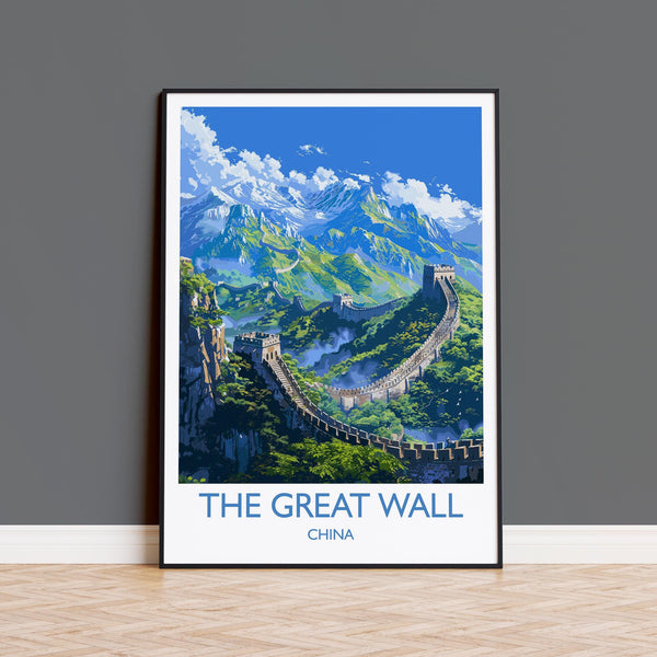 Great Wall of China Travel Print, Travel Poster of Great Wall of China, The Great Wall Art lovers Gift, China Wall Art Gift