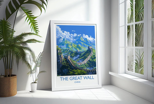 Great Wall of China Travel Print, Travel Poster of Great Wall of China, The Great Wall Art lovers Gift, China Wall Art Gift