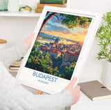 Budapest Travel Print Wall Art, Travel Poster of Budapest, Budapest Art Lovers Gift, Hungary Art Gift NQ Media Designs