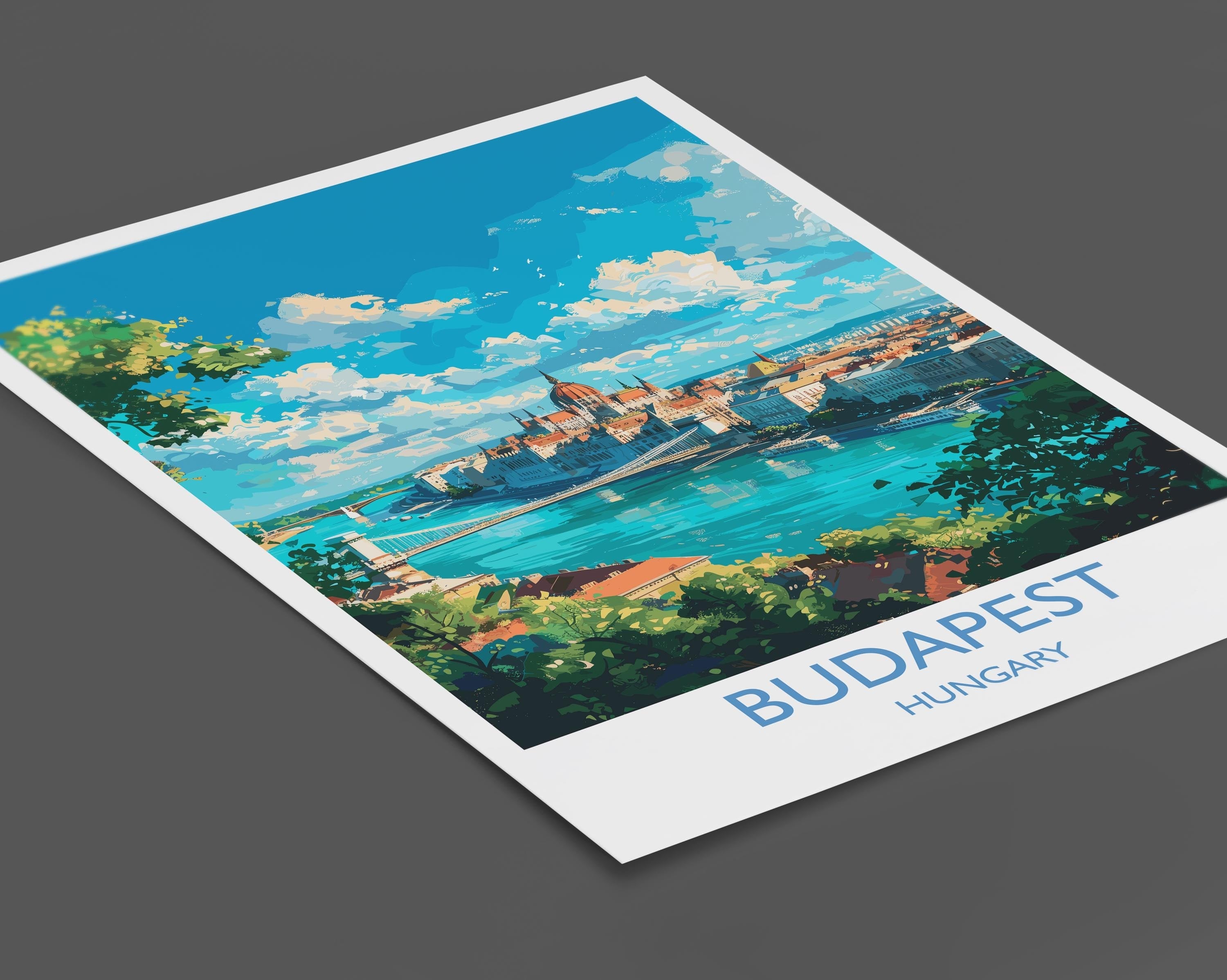 Budapest Travel Print Wall Art, Travel Poster of Budapest, Budapest Art Lovers Gift, Hungary Art Gift NQ Media Designs