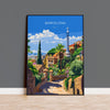 Barcelona Travel Poster, Travel Print of Barcelona, Spain Poster, Barcelona Wall Art Lovers Gift, Spain Art