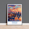 Prague Travel Poster Wall Art, Travel Print of Prague, Prague Art Lovers Gift, Czech Republic City Art Gift NQ Media Designs