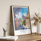 Prague Travel Poster Wall Art, Travel Print of Prague, Prague Art Lovers Gift, Czech Republic City Art Gift NQ Media Designs