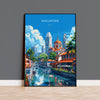 Singapore Travel Poster, Travel Print of Singapore, Singapore Wall Art Lovers Gift, Singapore Art NQ Media Designs