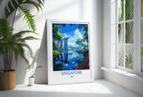 Singapore Travel Print, Travel Poster of Singapore, Singapore Wall Art Lovers Gift, Singapore Art NQ Media Designs