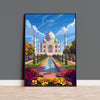 Agra Travel Poster, Travel Print of Agra, Taj Mahal Art Lovers Gift, Uttar Pradesh, India Wall Art NQ Media Designs