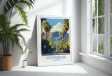 Los Angeles Travel Print, Travel Poster of Los Angeles, California, Los Angeles Art Lovers Gift, USA Gift, Wall Art Print NQ Media Designs