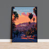 Los Angeles Travel Poster, Travel Print of Los Angeles, California, Los Angeles Art Lovers Gift, USA Gift, Wall Art Print NQ Media Designs