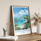 Dominican Republic Travel Print, Travel Poster of Dominican Republic, Dominican Republic Art Lovers Gift, Caribbean Gift, Wall Art Print NQ Media Designs