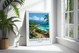 Dominican Republic Travel Print, Travel Poster of Dominican Republic, Dominican Republic Art Lovers Gift, Caribbean Gift, Wall Art Print NQ Media Designs