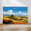 Tuscany Travel Poster Wall Art Landscape, Travel Print of Tuscany, Tuscany Art Lovers Gift,Italy Art Gift NQ Media Designs