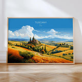 Tuscany Travel Poster Wall Art Landscape, Travel Print of Tuscany, Tuscany Art Lovers Gift,Italy Art Gift NQ Media Designs