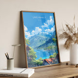 Lake Annecy Travel Print Wall Art, Travel Poster of Lake Annecy, Lake Annecy Art Lovers Gift, France, French Lakes Art Gift NQ Media Designs