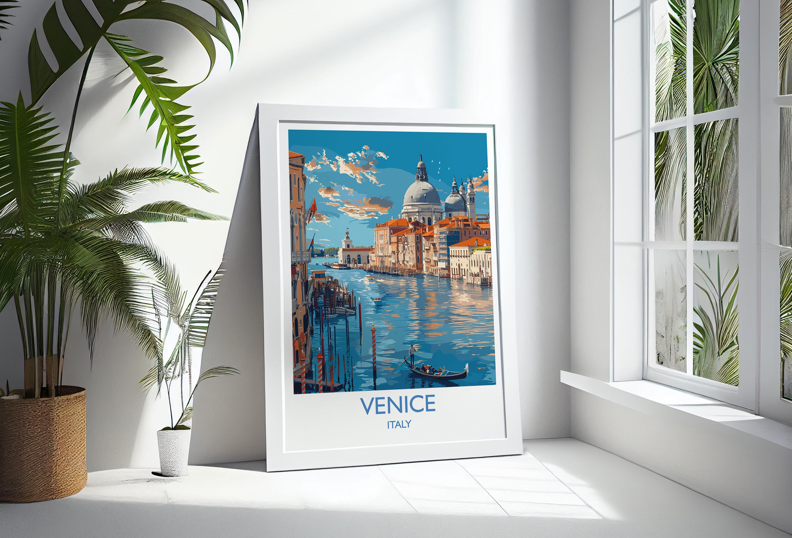 Venice Travel Print Wall Art, Travel Poster of Venice, Italy City Art, Venice Art Lovers Gift, Wall Art Print NQ Media Designs