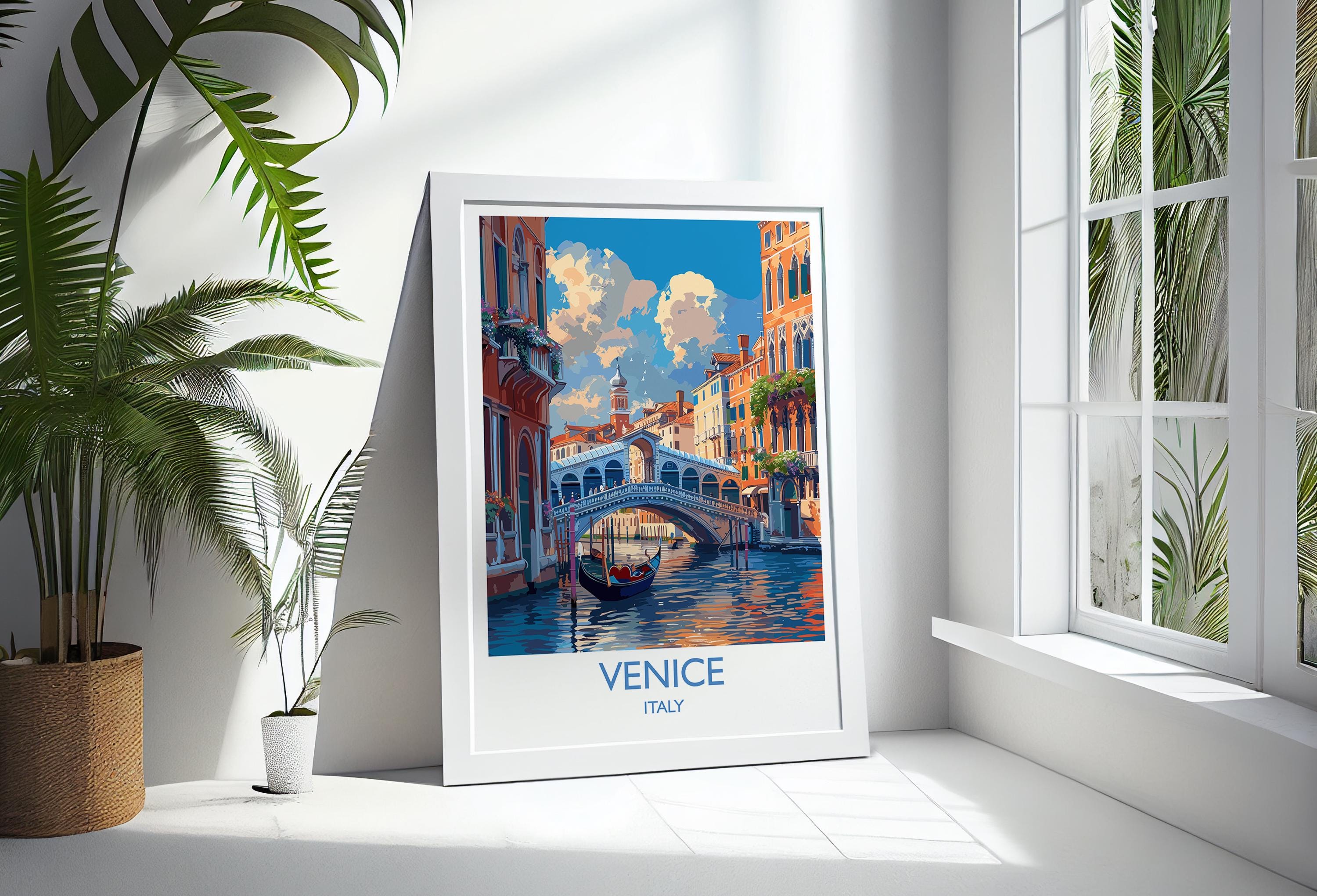 Venice Travel Print Wall Art, Travel Poster of Venice, Italy City Art, Venice Art Lovers Gift, Wall Art Print NQ Media Designs