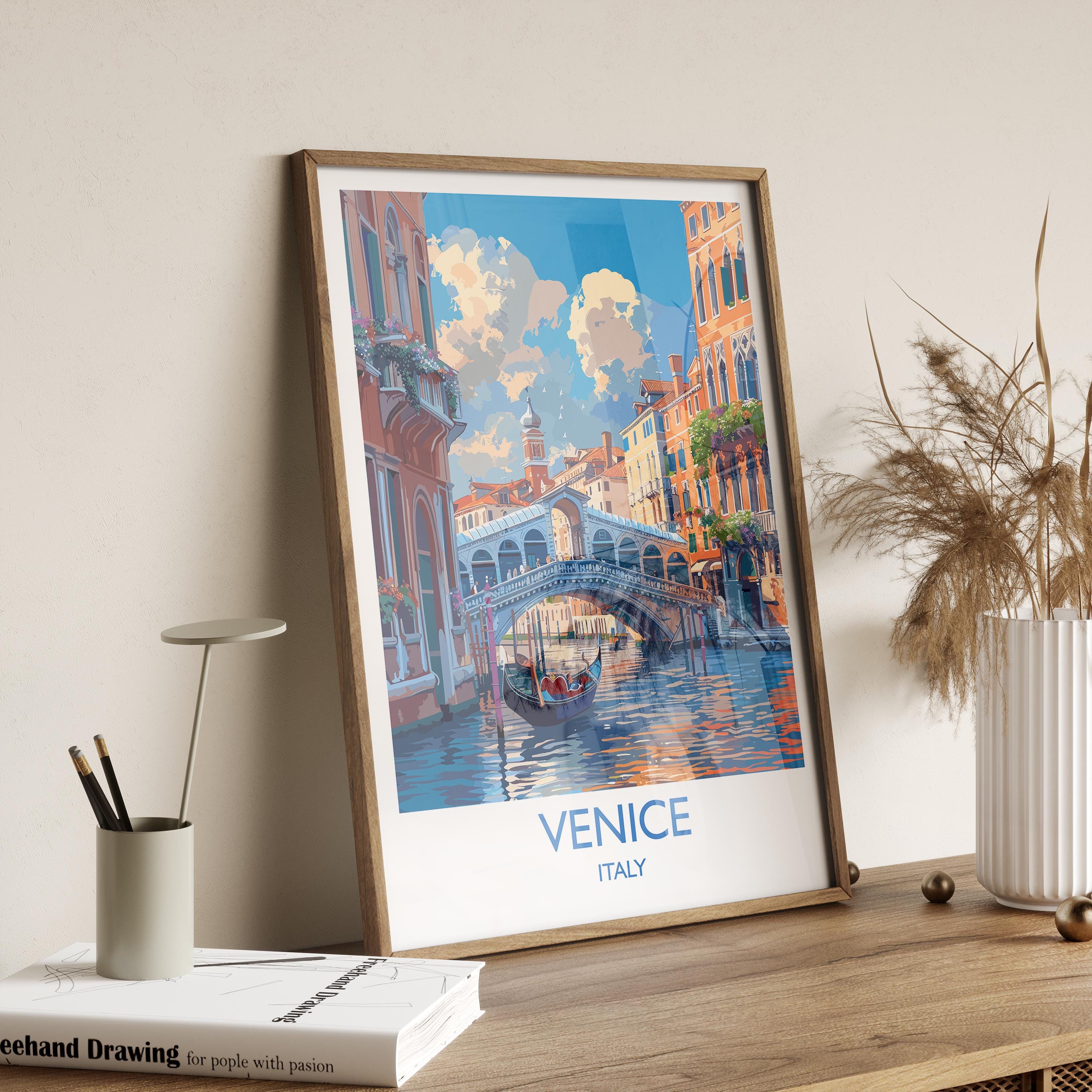 Venice Travel Print Wall Art, Travel Poster of Venice, Italy City Art, Venice Art Lovers Gift, Wall Art Print NQ Media Designs