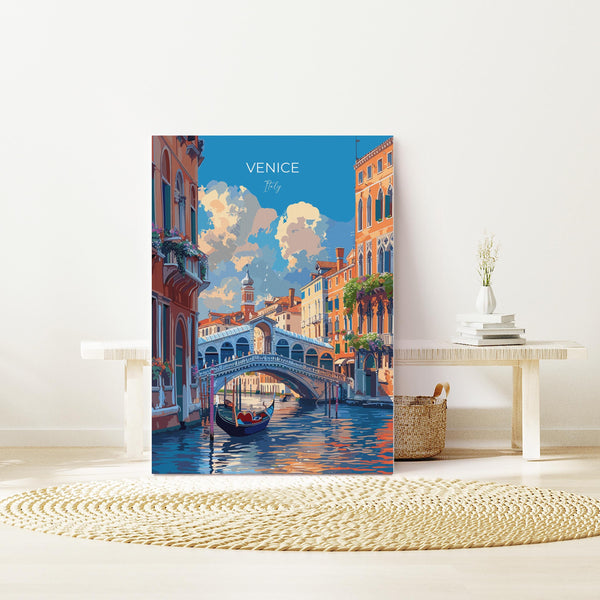 Venice Travel Poster Wall Art, Travel Print of Venice, Italy City Art, Venice Art Lovers Gift, Wall Art Print