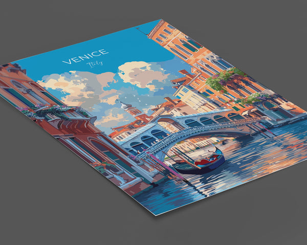 Venice Travel Poster Wall Art, Travel Print of Venice, Italy City Art, Venice Art Lovers Gift, Wall Art Print