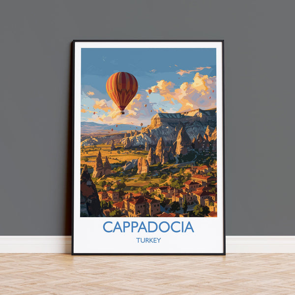 Cappadocia Travel Print Wall Art, Travel Poster of Cappadocia, Turkey Wall Art, Cappadocia Art Lovers Gift, Wall Art Print
